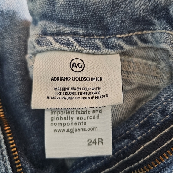 Adriano Goldschmied Blue Denim Shorts W/ Raw Hem Size 24R - Picture 5 of 5